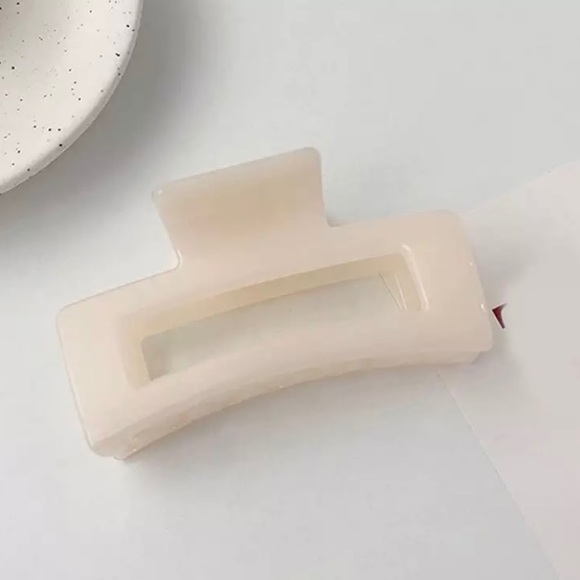 Other - Translucent Rectangular Hair Clip - Ivory!